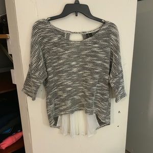 Black and white unique blouse!